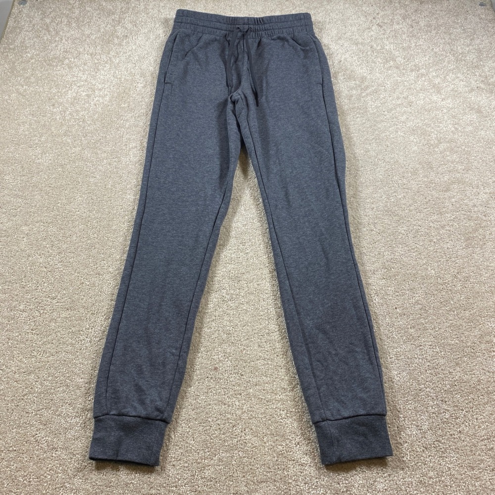 Adidas Joggers Womens XS Gray French Terry Drawstring Sweatpants DU0698